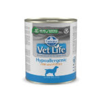 vet life dog hypoallergenic fish & potato 300 gr