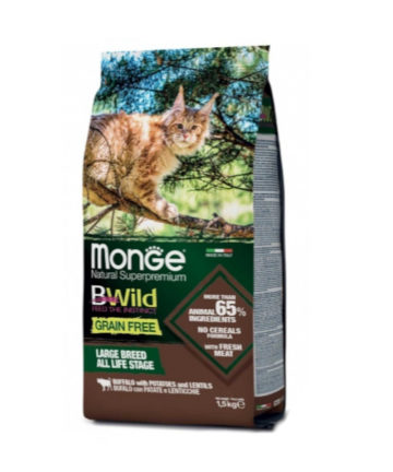 Monge BWild GF Adult Cat Bizon 1,5 kg