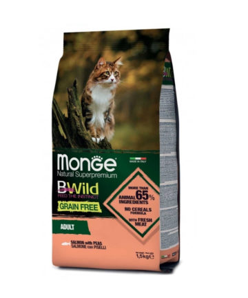 Monge BWild GF Adult Cat Losos 1,5 kg