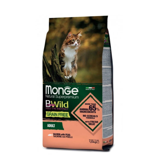 Monge BWild GF Adult Cat Losos 1,5 kg